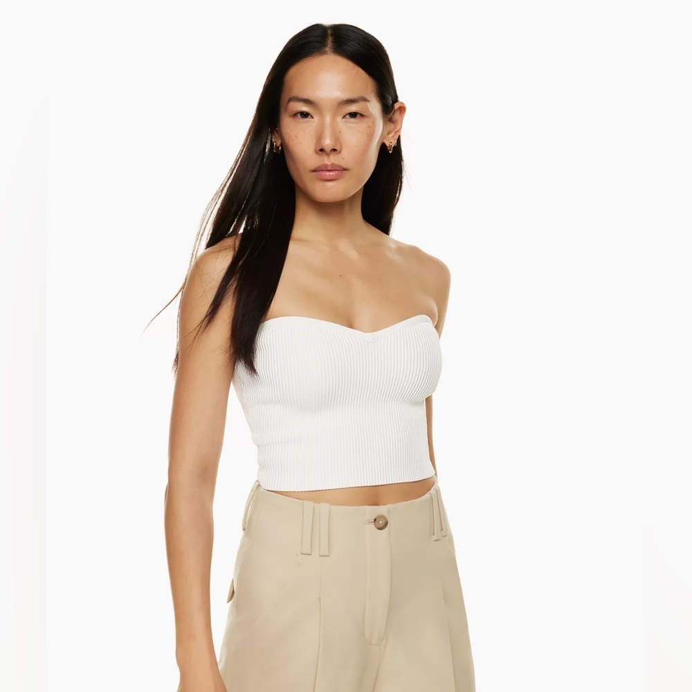 Aritzia Babaton Sculpt Knit Sweetheart Tube Top size S
Red/Brown